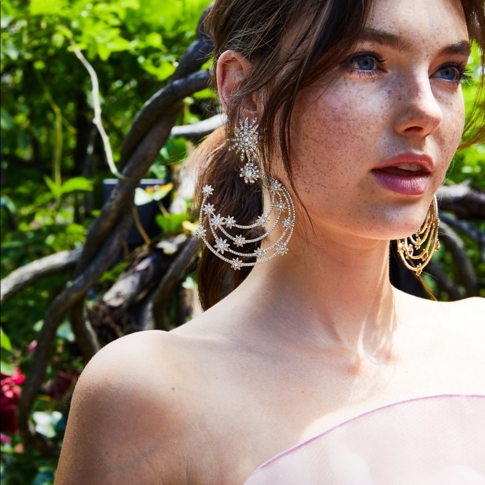 ISO Marchesa Notte Supernova Post Embellished Hoop